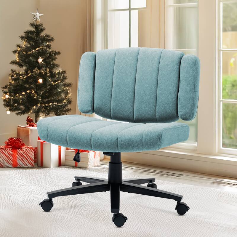 Ergonomic Fabric Office Chair, Adjustable Swivel Executive Desk Chair with Wheels