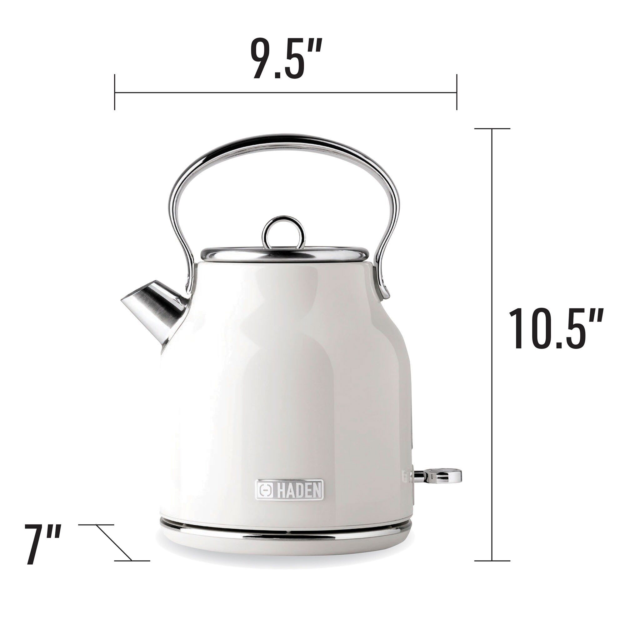 Haden Heritage 1.7 Liter Stainless Steel Electric Kettle with