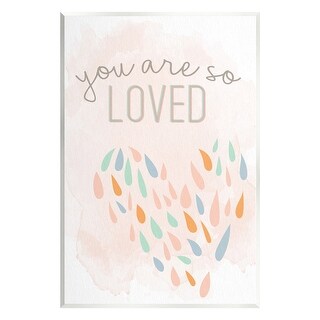 Stupell You Are So Loved Fun Heart Shape Wall Plaque Art by Kim Allen ...