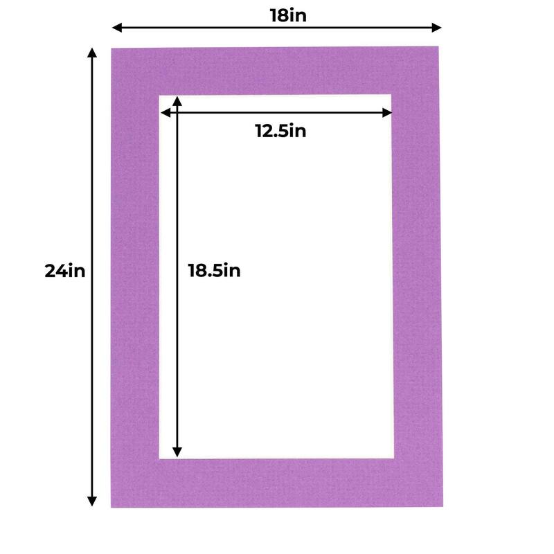 13x19 Mat for 18x24 Frame Precut Mat Board AcidFree Dark Purple