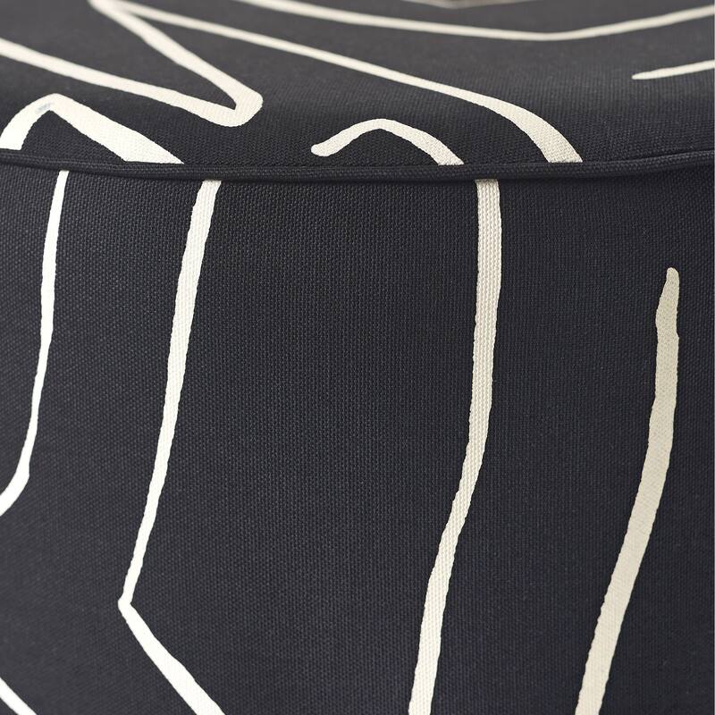 Renwil Artak Indoor Cotton Stool, Black