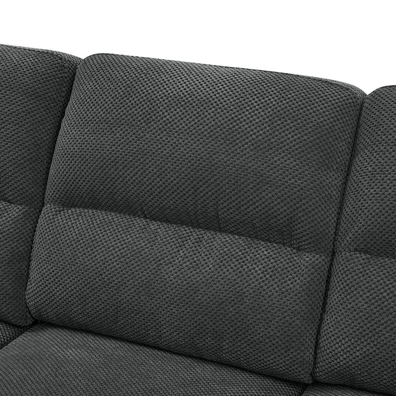 81" Modern Textured Fabric 3-Seater Sofa