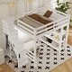 preview thumbnail 6 of 20, Loft Bed with Shelves, Storage Staircase, Small Wardrobe & White LED Light