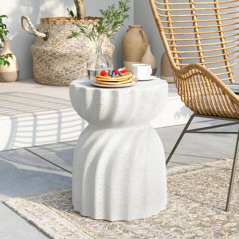 COSIEST 2-Piece Round 14' Outdoor Side Table