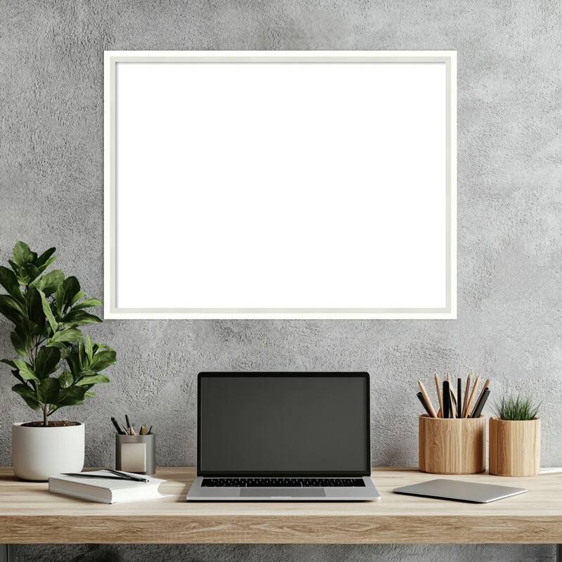 Amanti Art Lucie Black Framed Dry Erase Magnetic Board