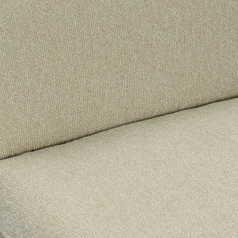 Petito Modern Beige Fabric & Chestnut Accent Chair