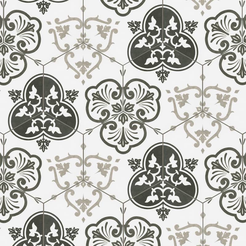 Merola Tile Fantasy Hex Mix 8-5/8" x 9-7/8" Porcelain Floor and Wall Tile