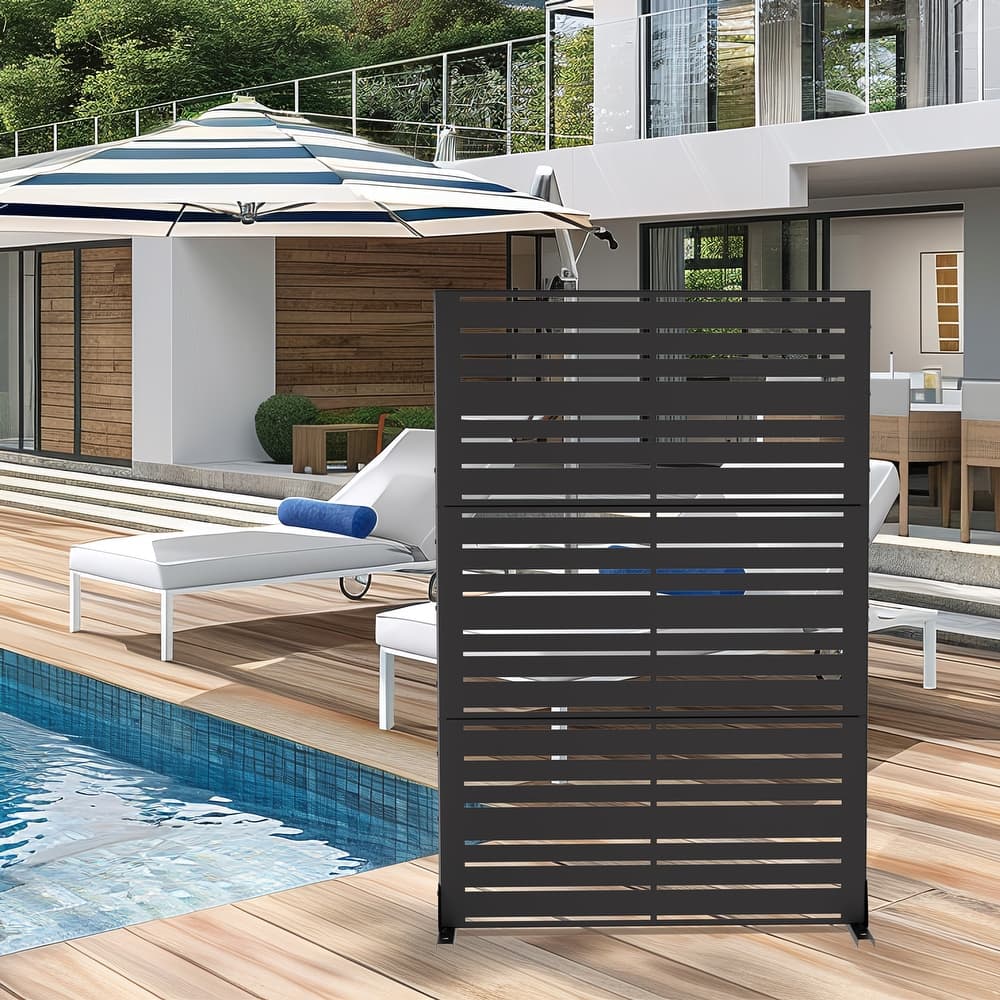 Outdoor Privacy Screen Metal Privacy Screen Panel Free Standing