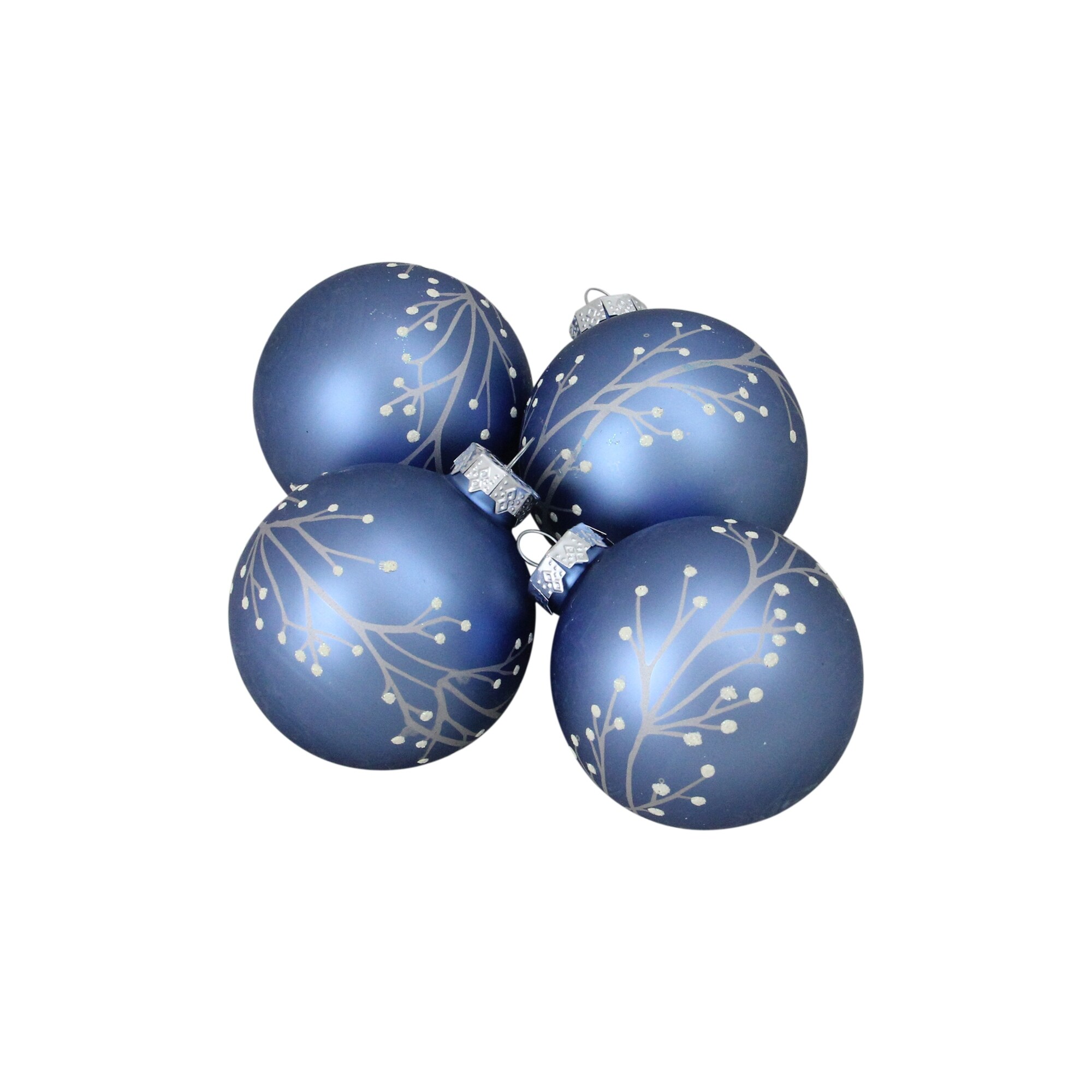 Shop 4ct Slate Blue Tree Branch With Flower Buds Glass Matte