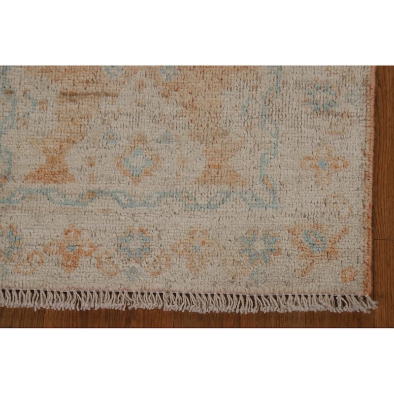 Muted Traditional Oushak Turkish Oriental Rug Hand-knotted Wool Carpet - 2'0" x 3'11"