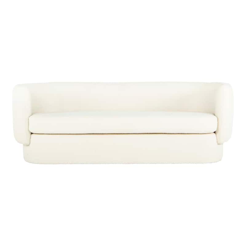 Aurelle Home Modern Fuzzy Upholstered Sofa