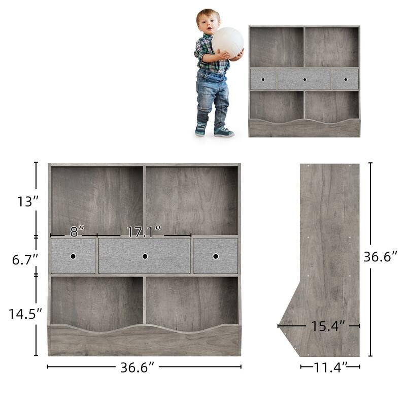 Non-woven drawer storage bookshelf