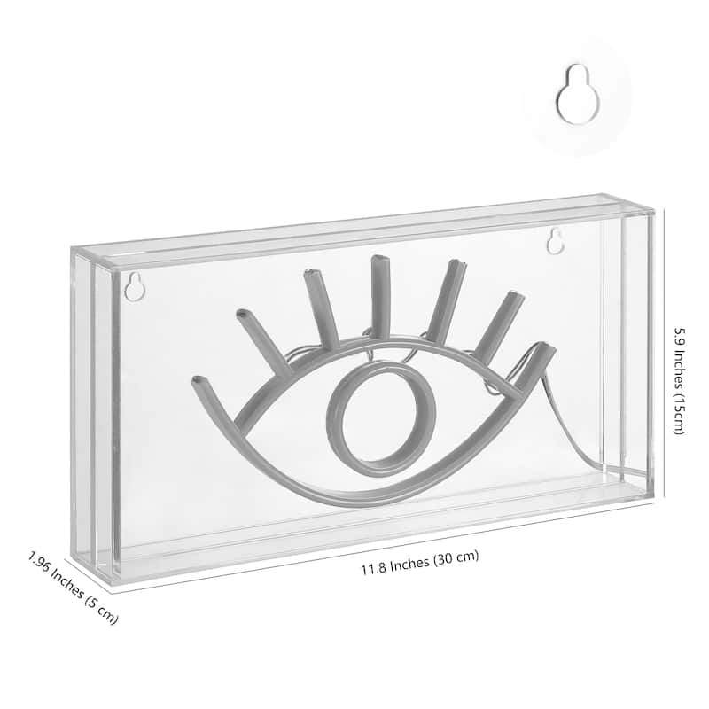 Girl 11.8" Contemporary Glam Acrylic Box USB Operated LED Neon Light, Yellow by JONATHAN Y - 1 Bulb