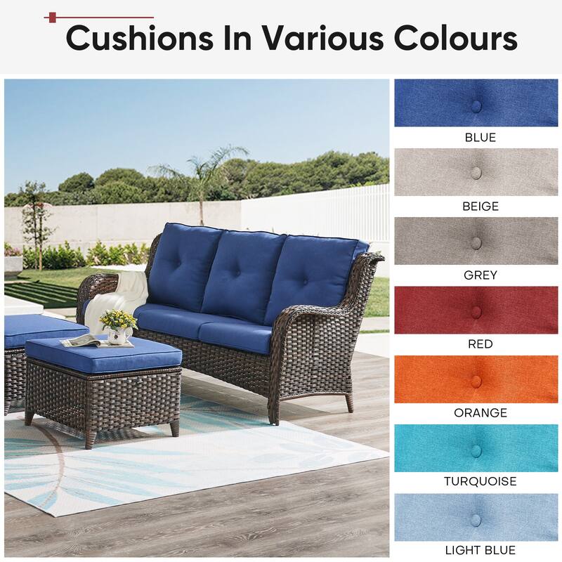 Gymojoy Pillow and Cushion Set Deep Seat Indoor/Outdoor - 25" x 22" x 4"