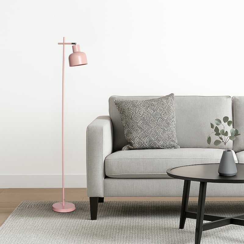 Metal Adjustable Spotlight Floor Lamp with Rotary Switch - 10.55 x 7.87 x 54.72 in. (L x W x H)