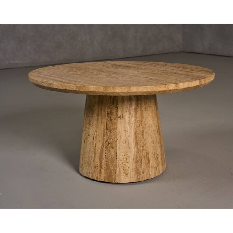 Modrest Velma Modern Travertine Marble Coffee Table