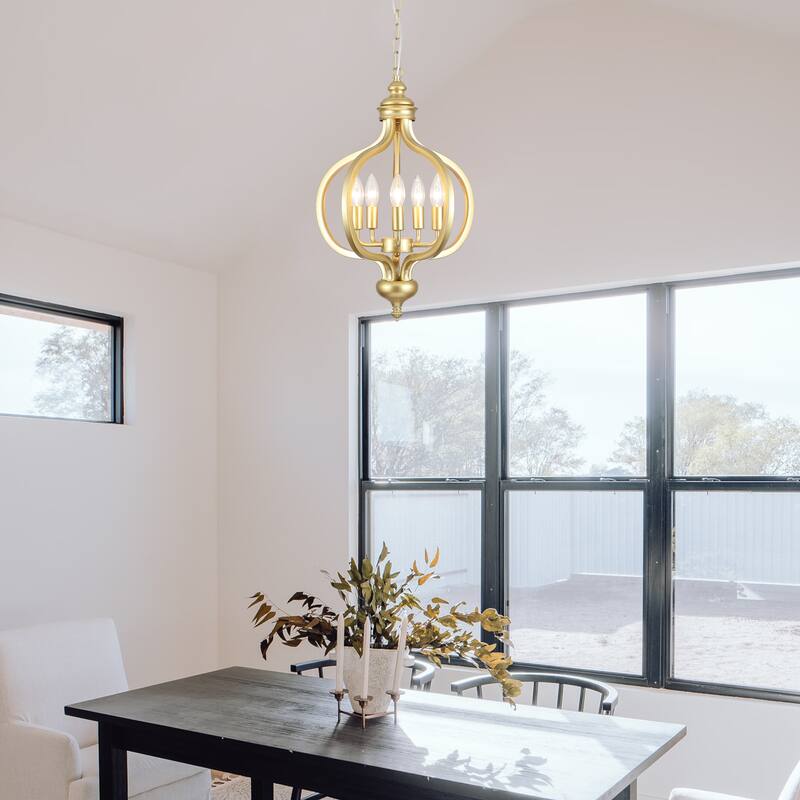 5-Light Candlestick Hanging Linear Chandelier Lighting Island Chandelier Fixture for Kitchen Island