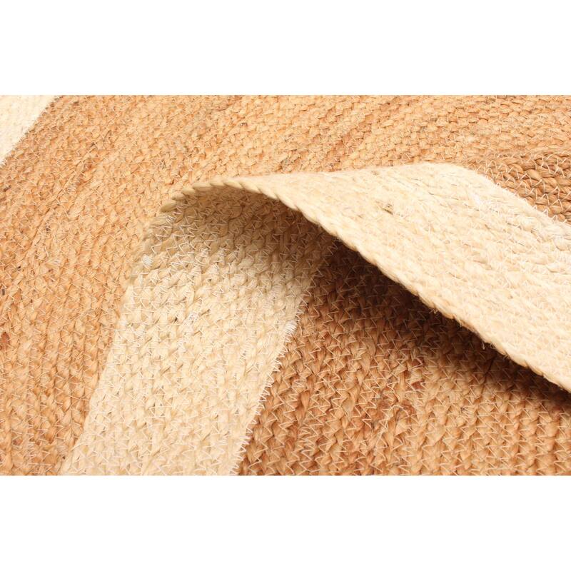 ECARPETGALLERY Braided Weave Palas Denizli Tan Jute Rug - 3'7 x 3'7