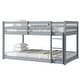 preview thumbnail 11 of 45, Twin Size Low Bunk Bed for Kids, No Box Spring Needed Grey - Twin