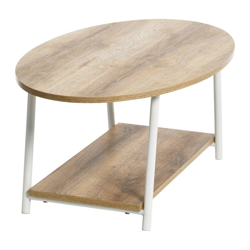 Household Essentials Coffee Table with Storage Shelf