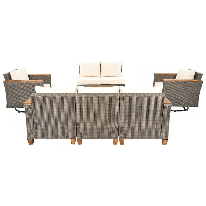 8-Piece Wicker Outdoor Patio Furniture Set