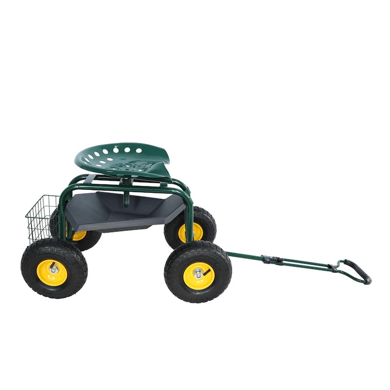 Garden trolley Rolling work chair with wheels