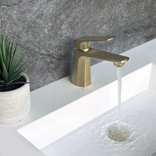 STYLISH Single Handle Single Hole Bathroom Faucet Lead Free - Faucet Height: 5 7/8" Spout Height: 4 1/16"