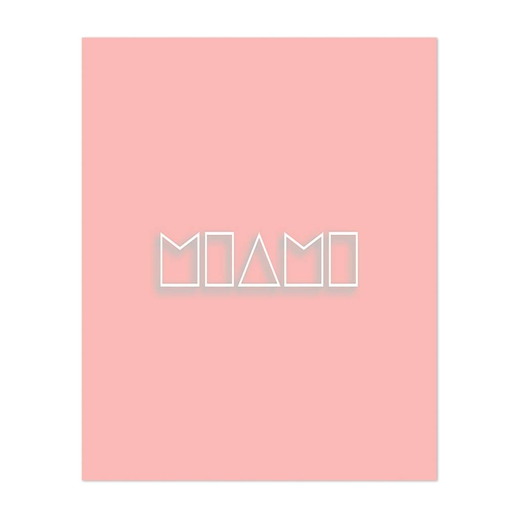 Miami Florida Typography Beach Minimal Pastels Art Print/Poster
