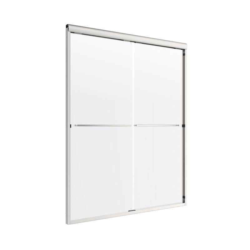 CRAFT + MAIN CVSS4665-CL Cove 65" High x 46" Wide Sliding Frameless - Brushed Nickel