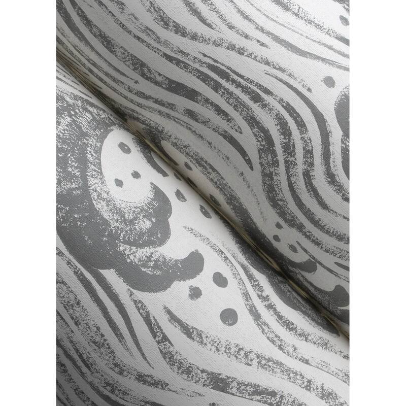 A-Street Prints Swell Charcoal Ocean Wave Wallpaper