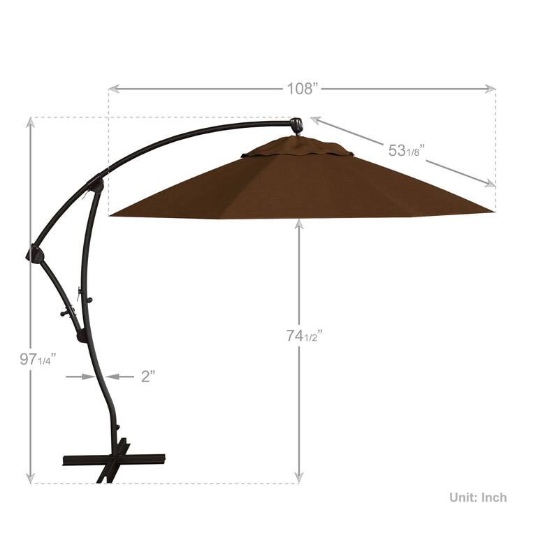 Okracoke 9ft Rotating Aluminum Umbrella by Havenside Home