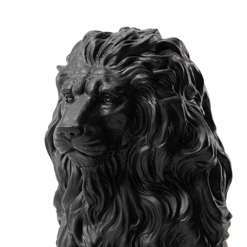 Glitzhome MGO Vintage Sitting & Lying Lion Guardian Garden Statue Porch Sculpture Indoor Outdoor