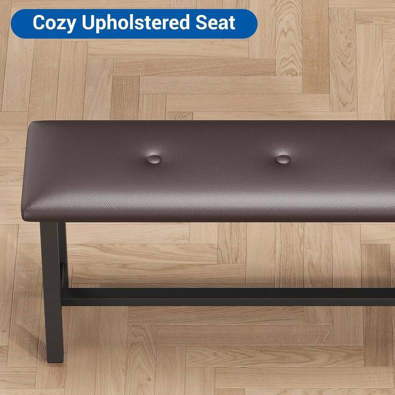 Kitchen Table with Benches, Dining Table Set for 4,Rectangular Dining Table Set for Small Space Apartment Studio
