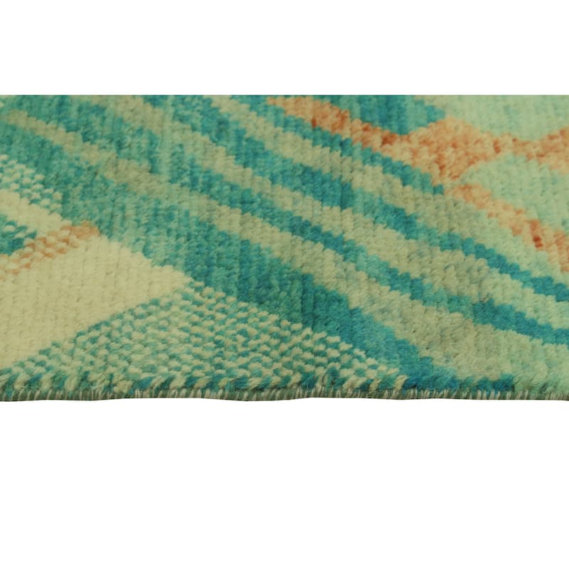 Balochi Birney Ivory/Lt. Blue Rug - 3'2" x 4'10"