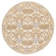 preview thumbnail 58 of 68, SAFAVIEH Handmade Earthly Treasure Kara Traditional Oriental Wool Rug 6' Round - Ivory/Grey