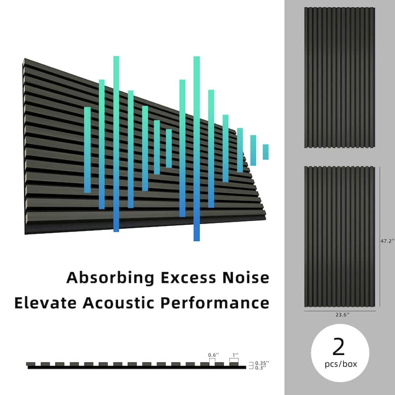 Acoustic Soundproof Slat Wall Panels 3D Decorative Wall Paneling