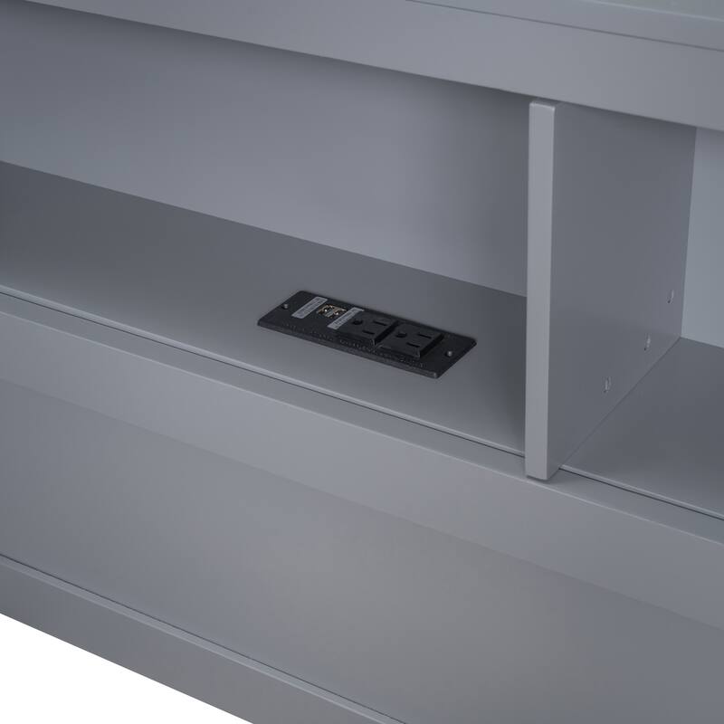 USB Ports on L-Shape Storage Headboard Bed Frame, Wooden DayBed Sofa Bed, Wooden Slat Platform Bed with 2 Drawers