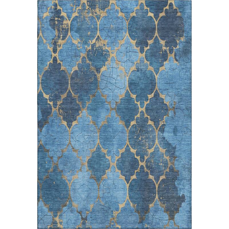 Premium Washable Super Soft Modern Trellis Mayfield Rug