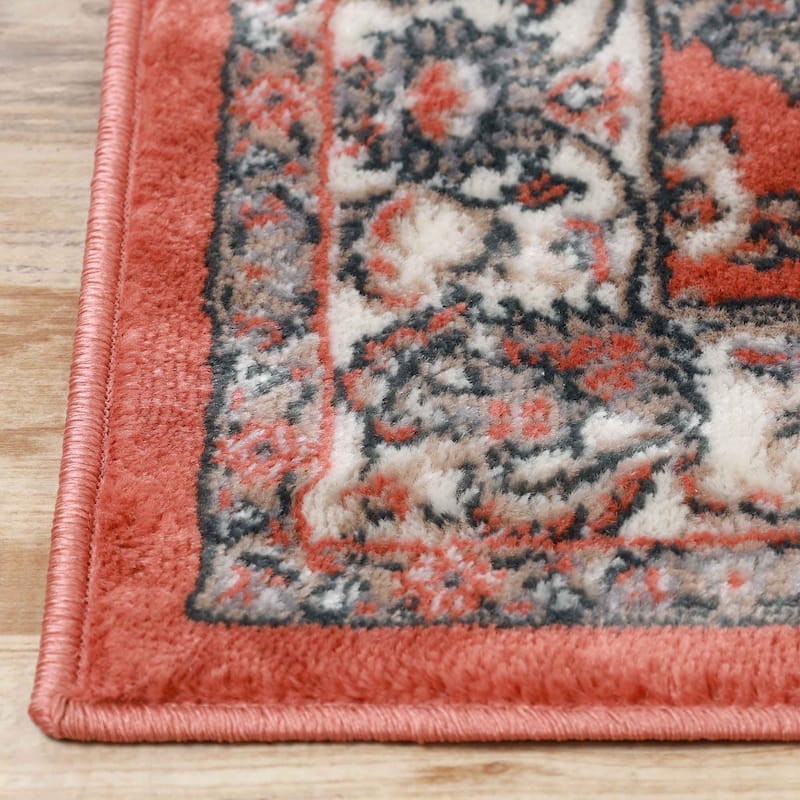 Superior Lille Classic Floral Medallion Indoor Runner or Area Rug