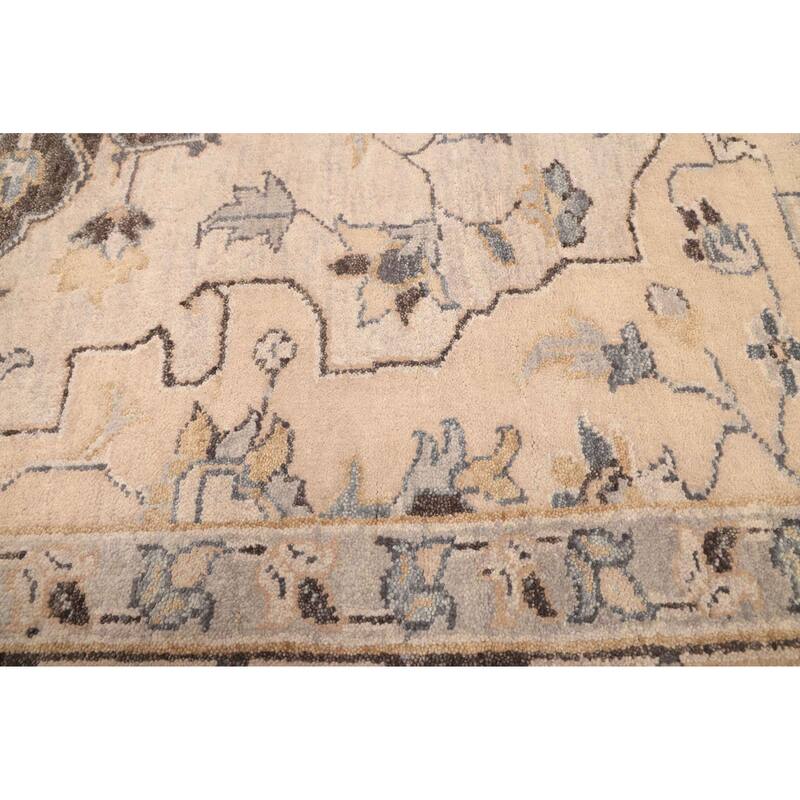 ECARPETGALLERY Hand-knotted Finest Agra Jaipur Light Grey Wool Rug - 7'10 x 9'10