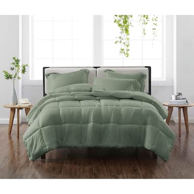 Cannon Heritage Solid 3 Piece Down Alternative Comforter Set