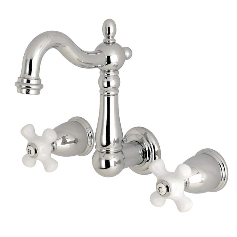 Kingston Brass Heritage 1.2 GPM Wall Mounted Bathroom Faucet with
