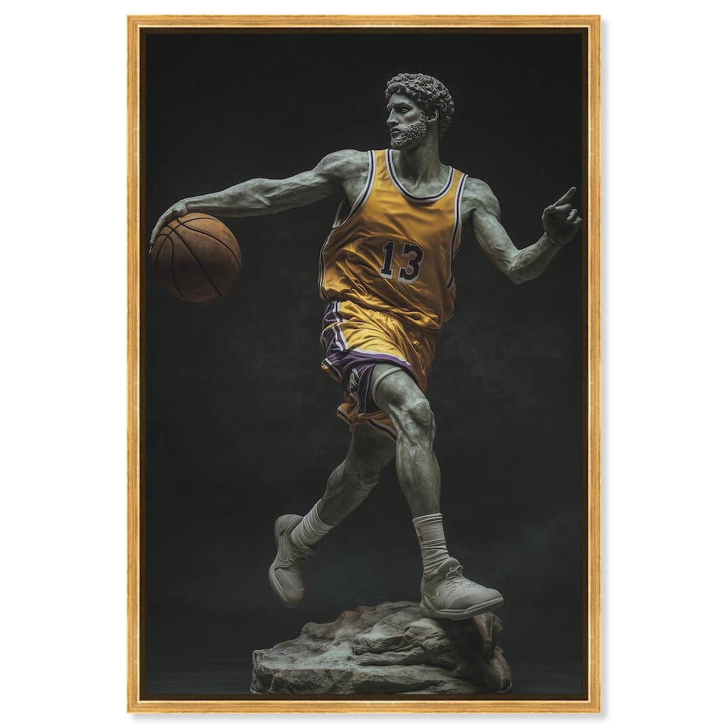 Basketball Sculpture II Canvas by Art Remedy