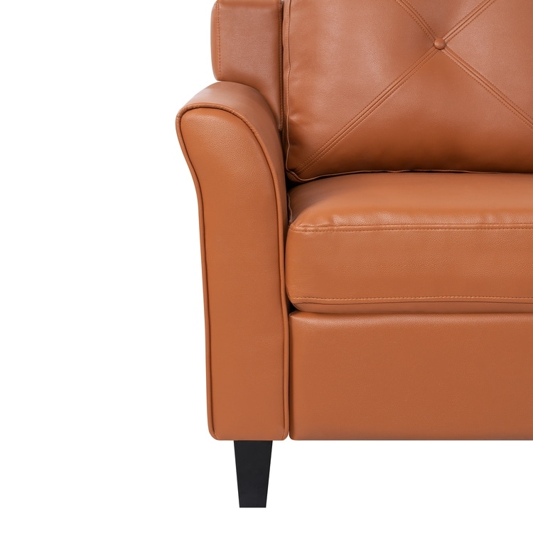 Raelynn Button Tufted Sofa Affordable Modern Sofa - Microfiber Couch for Small Spaces, Living Room, Bedroom