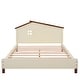 preview thumbnail 11 of 11, Full Size Wood Platform Bed with House-Shaped Headboard