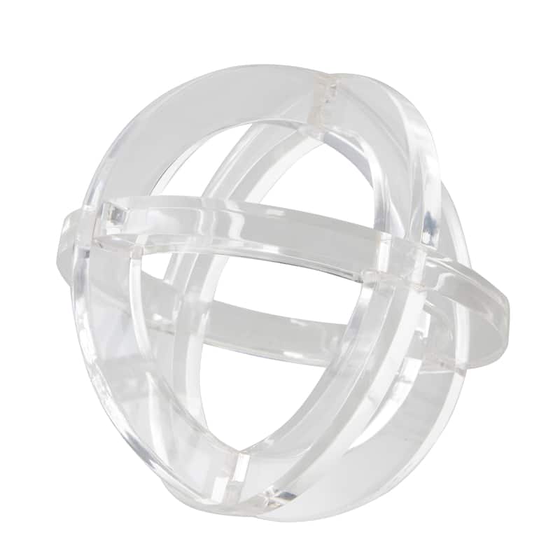 Acrylic Plastic Geometric Delicate Sculpture - Set of 3 Clear - Roche River Decor - 7"W x 8"L x 7"H