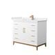 Option White, Bronze Trim, White Cultured Marble Top
