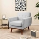preview thumbnail 10 of 18, Costway Modern Accent Chair Upholstered Linen Fabric Armchair with - See Details