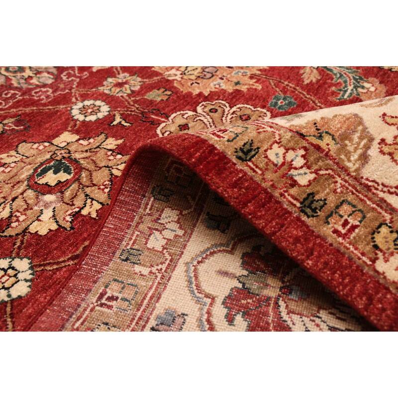 ECARPETGALLERY Hand-knotted Jamshidpour Dark Red Wool Rug - 7'11 x 10'0