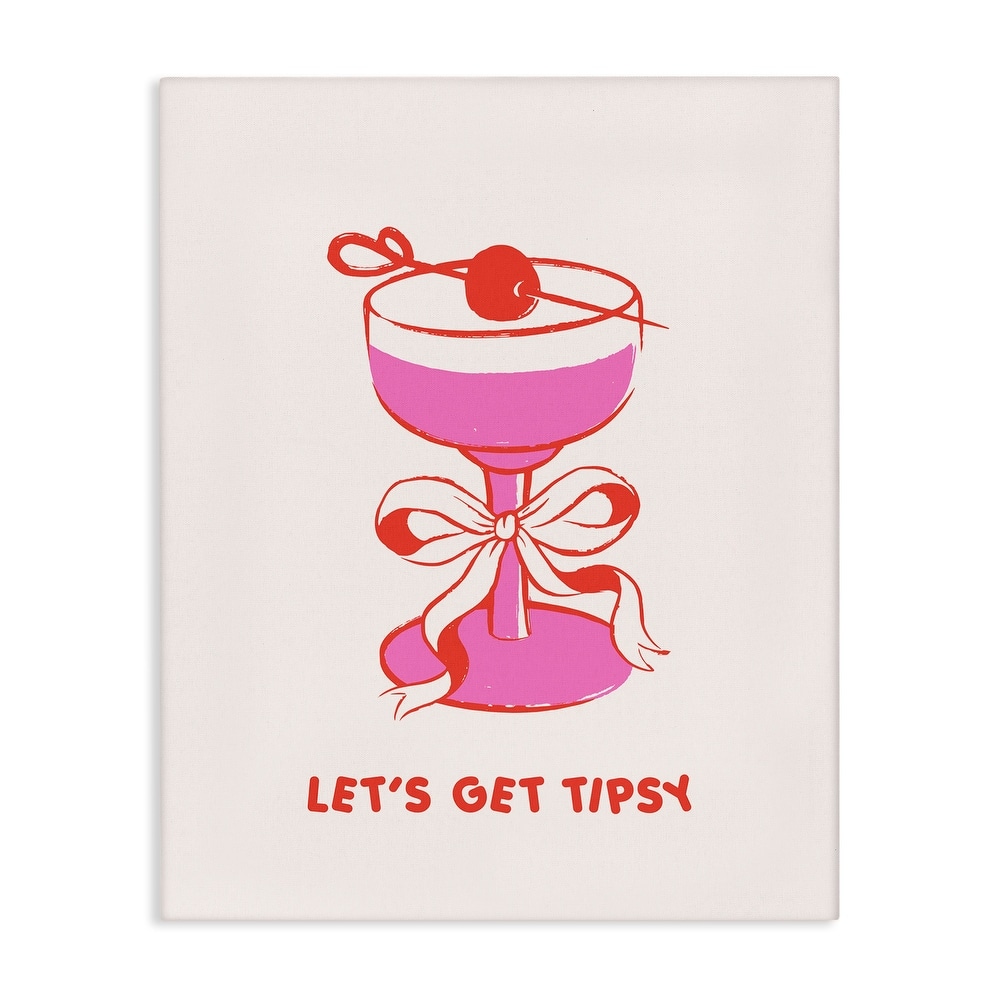 Stupell Let's Get Tipsy with Glass Canvas Wall Art Design By House of Lulu